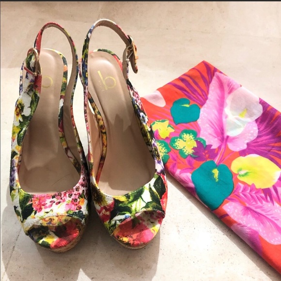 Bakers Shoes - Bakers Floral Wedges